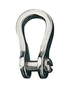 Stainless Steel Narrow Shackle, 3/16" Pin, Slotted Head