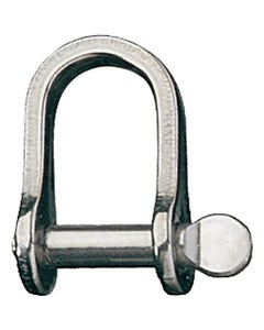 Stainless Steel D Shackle, 3/16" Pin, Slotted Head