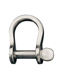 Stainless Steel Bow Shackle, 1/4" Pin, Coined Head